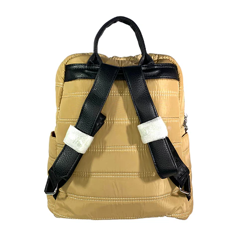 Mochila Puff Beige (capacidad pc 14