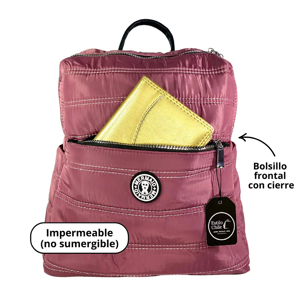 Mochila Puff Vino (capacidad Pc 14