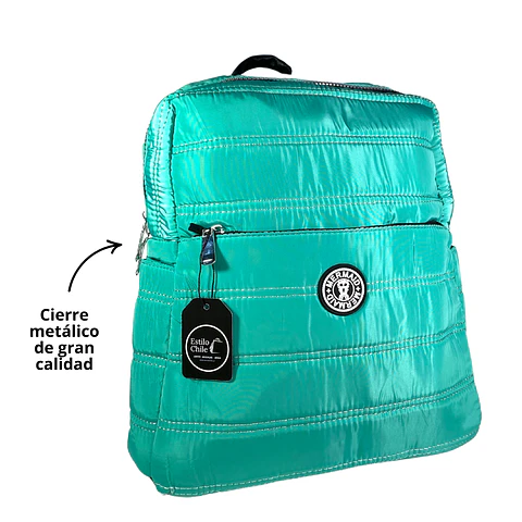 Mochila Puff turquesa (capacidad Pc 14