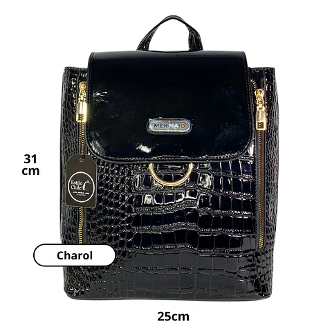 Mochila Charol Negro 2