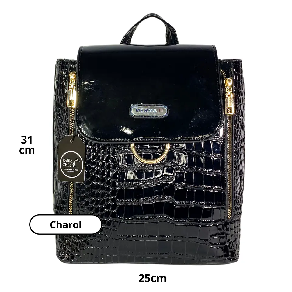 Mochila Charol Negro 2
