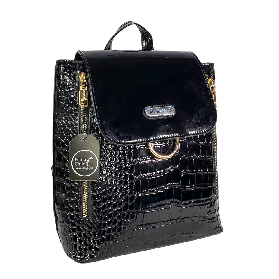 Mochila Charol Negro 3