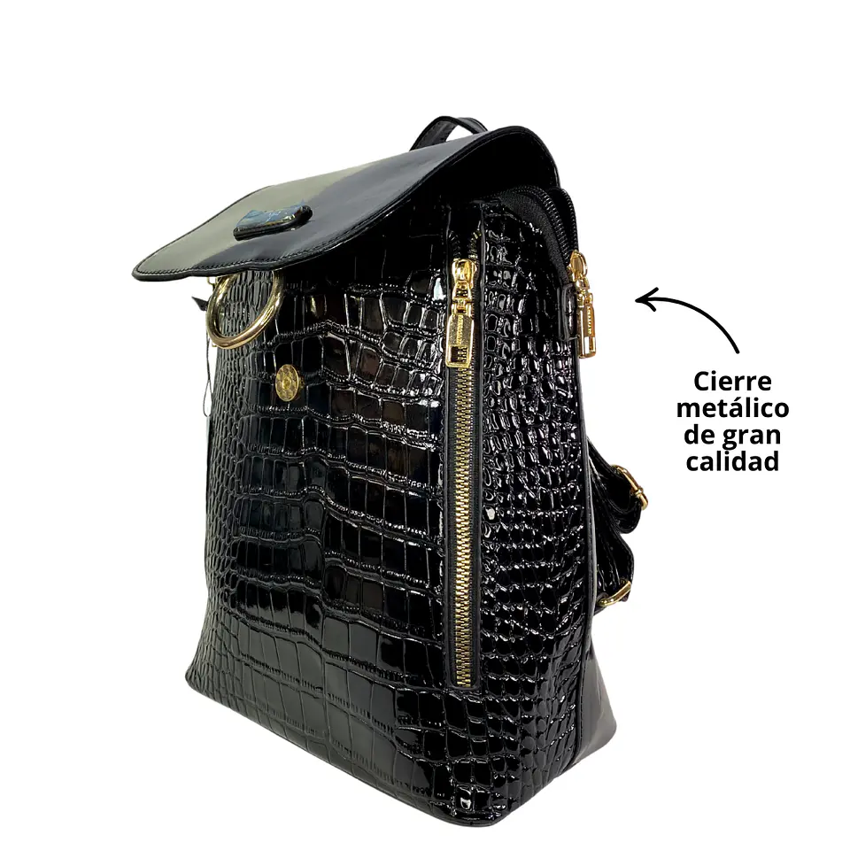 Mochila Charol Negro 4