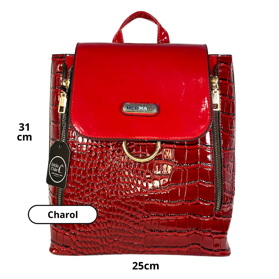 Mochila Charol Roja 2