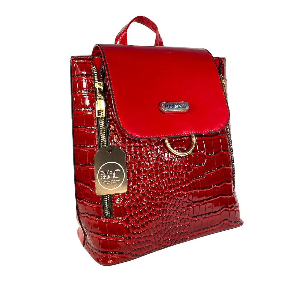 Mochila Charol Roja 3