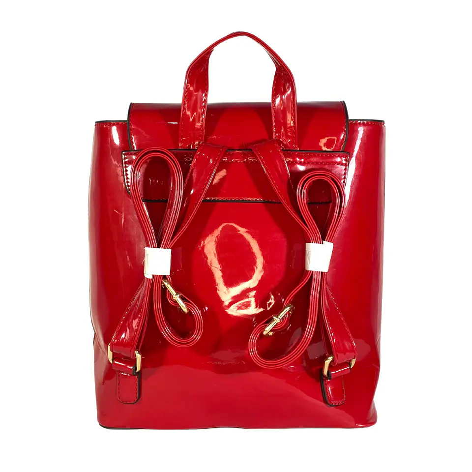 Mochila Charol Roja 6