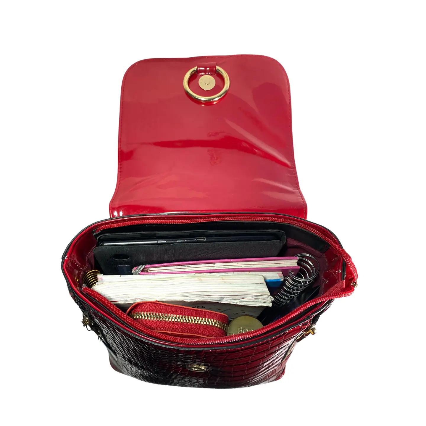 Mochila Charol Roja 7