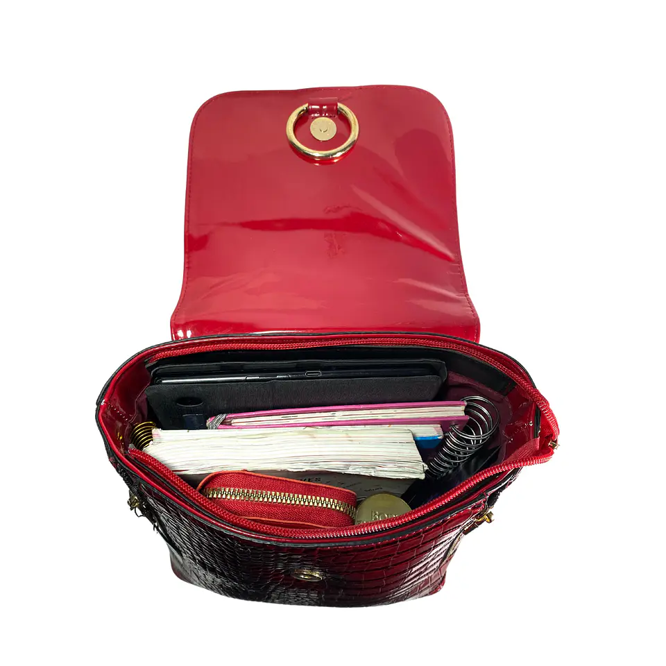 Mochila Charol Roja 7