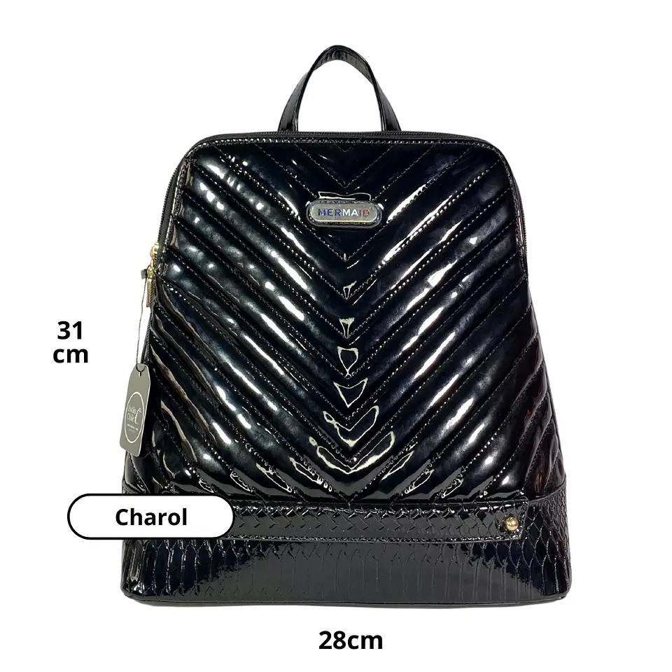 Mochila Charol Negro 2