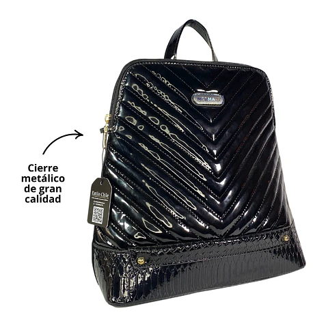 Mochila Charol Negro 3