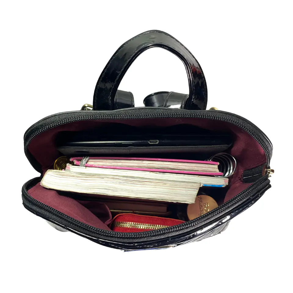 Mochila Charol Negro 7