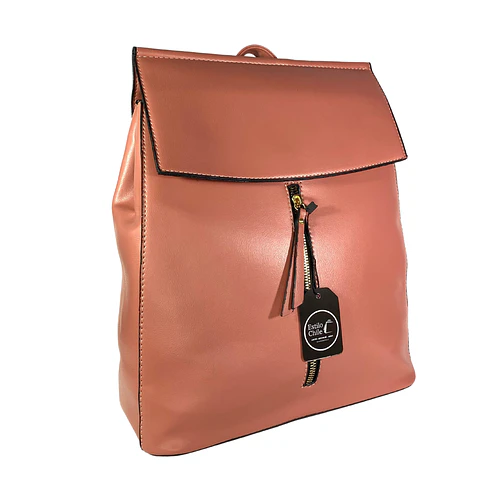 Mochila Eco Cuero Rosa 4