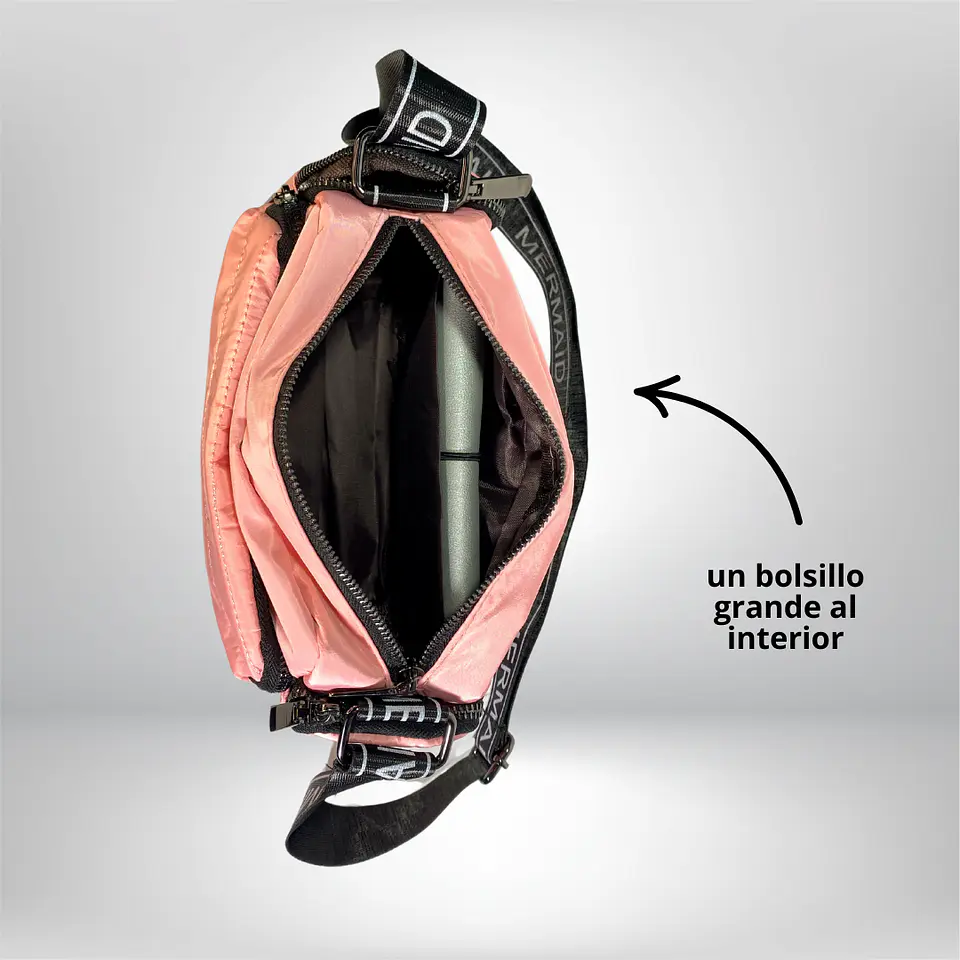 Bandolera Puff rosa 5