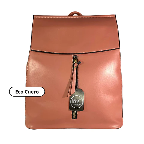 Mochila Eco Cuero Rosa 3