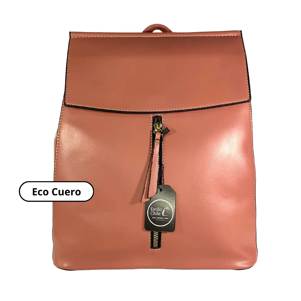 Mochila Eco Cuero Rosa 3