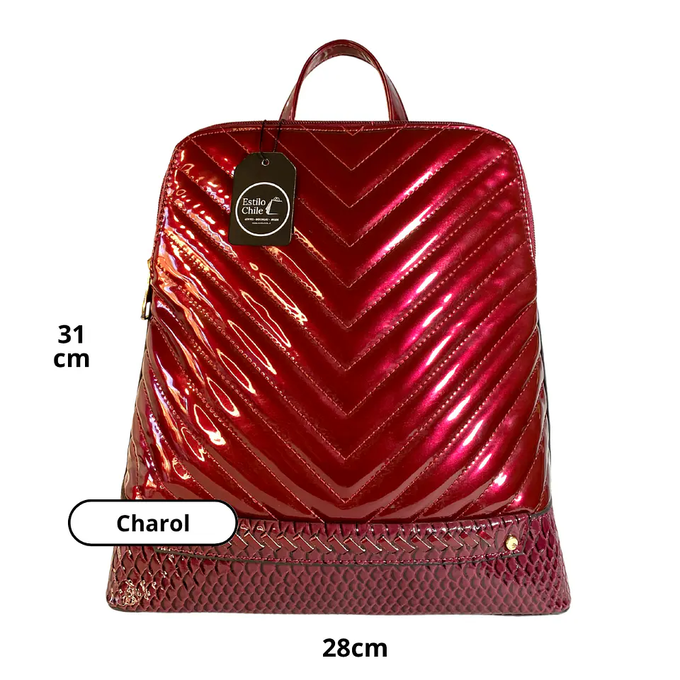 Mochila Charol Roja 2