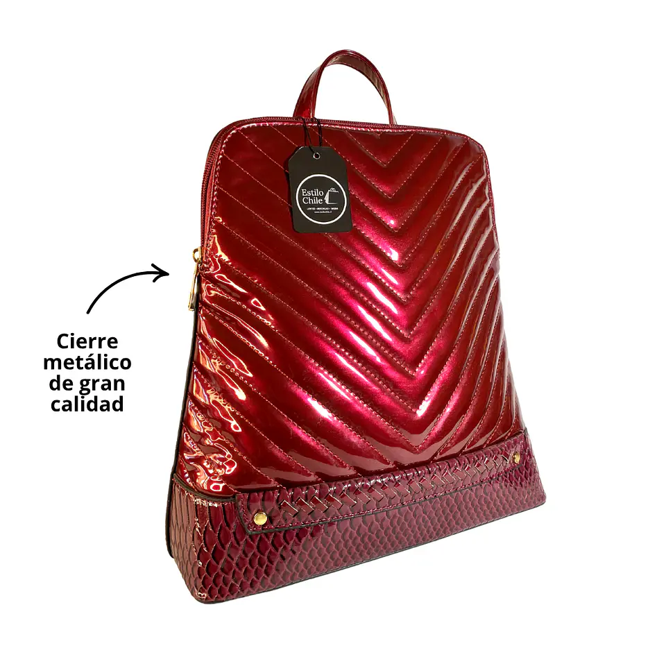Mochila Charol Roja 3