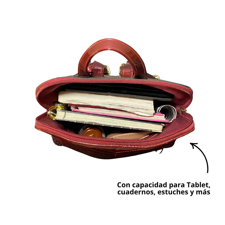 Mochila Charol Roja 7