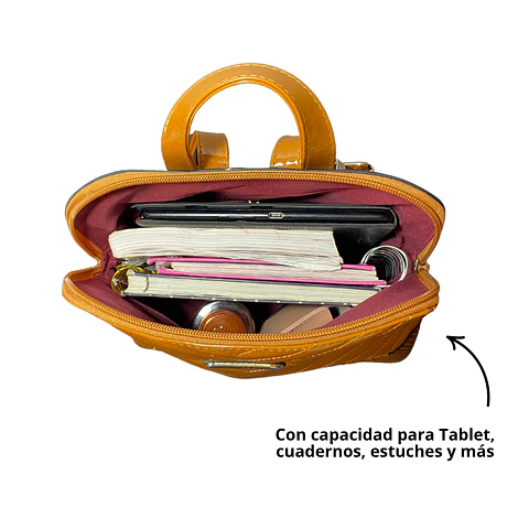 Mochila Charol Café 2