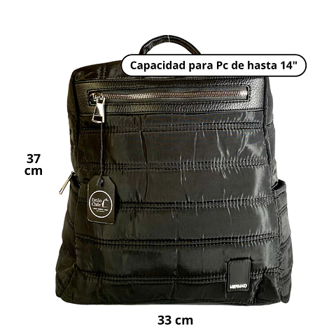 Mochila Puff Negra (capacidad Pc 14