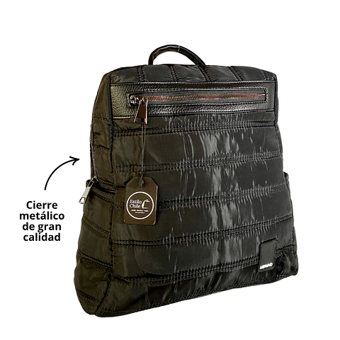 Mochila Puff Negra (capacidad Pc 14