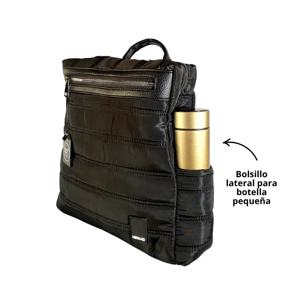 Mochila Puff Negra (capacidad Pc 14
