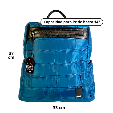 Mochila Puff Azul (capacidad Pc 14