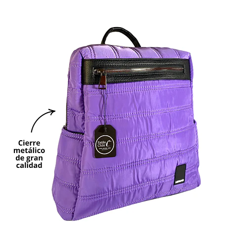 Mochila Puff Lila (capacidad Pc 14