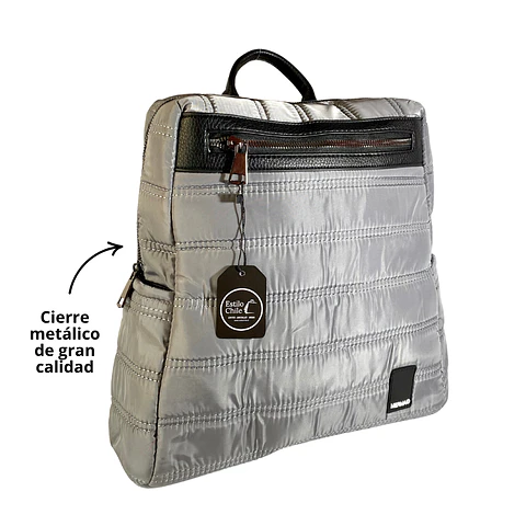 Mochila Puff Gris (capacidad Pc 14