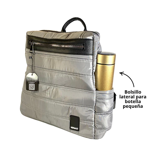 Mochila Puff Gris (capacidad Pc 14