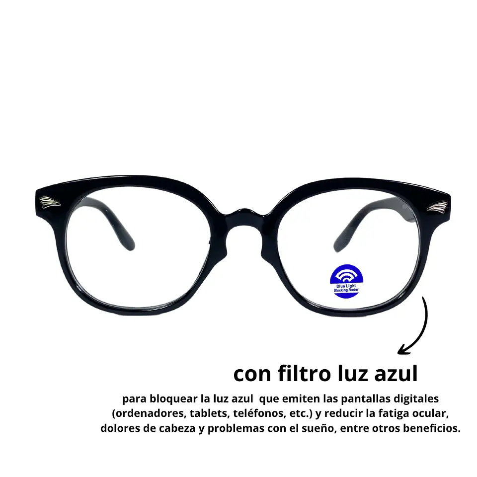 Lentes con Filtro Azul negro Unisex 2