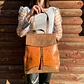 Mochila y Cartera Eco Cuero Café - Miniatura 3