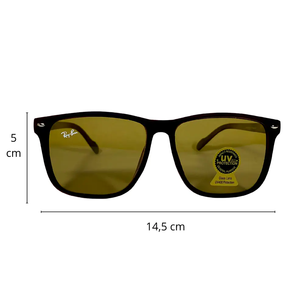Lentes de Sol RyB AAA Café con diseño Unisex 3