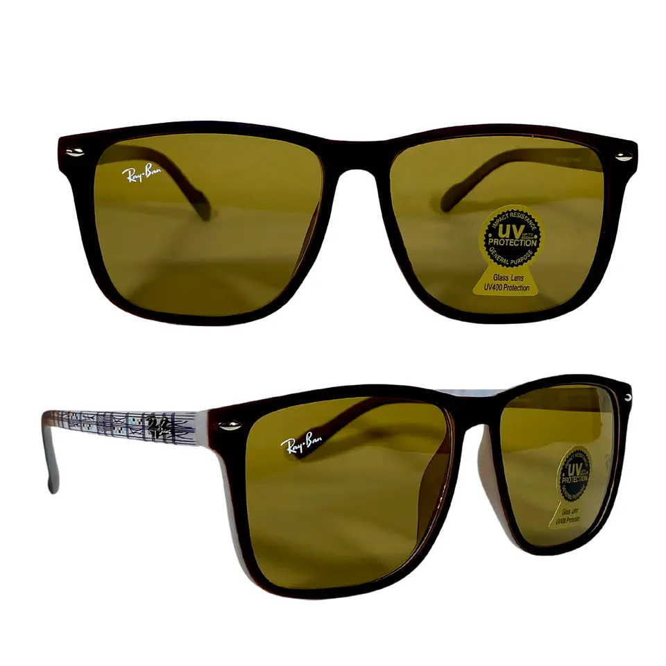 Lentes de Sol RyB AAA Café con diseño Unisex 7