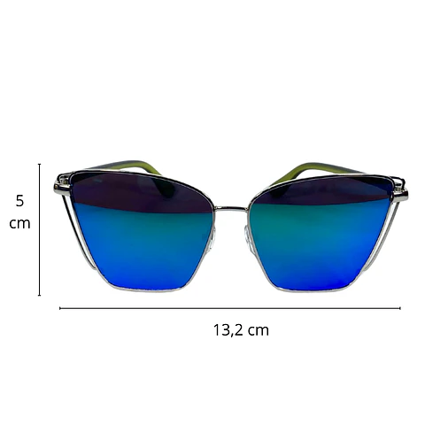 Lentes de Sol espejo azul Mujer  5