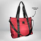 Bolso Tote puff rojo (con capacidad para Pc 14