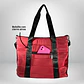 Bolso Tote puff rojo (con capacidad para Pc 14