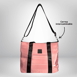 Bolso Tote puff rosa (con capacidad para Pc 14