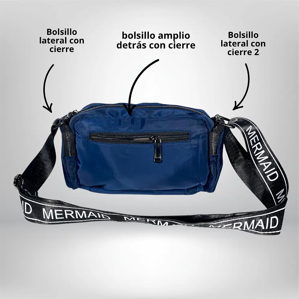 Bandolera Puff Azul 4
