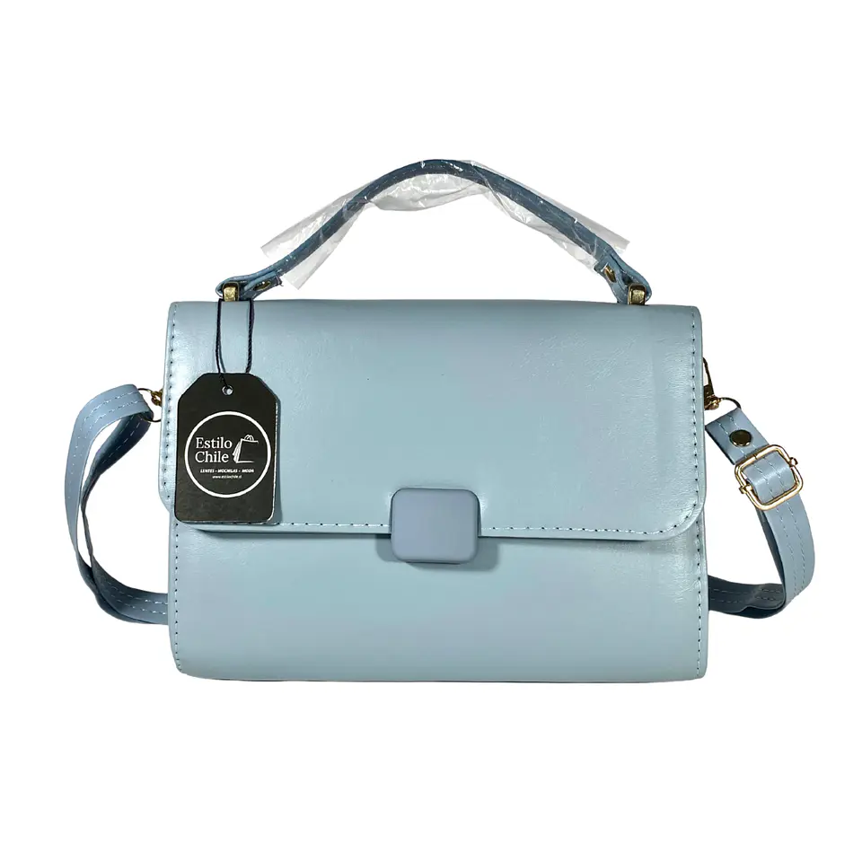 Cartera minimalista celeste pastel 1