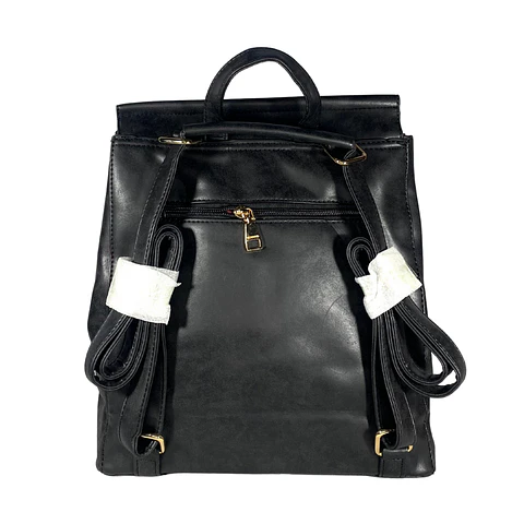 Mochila y Cartera Eco Cuero Negra 7