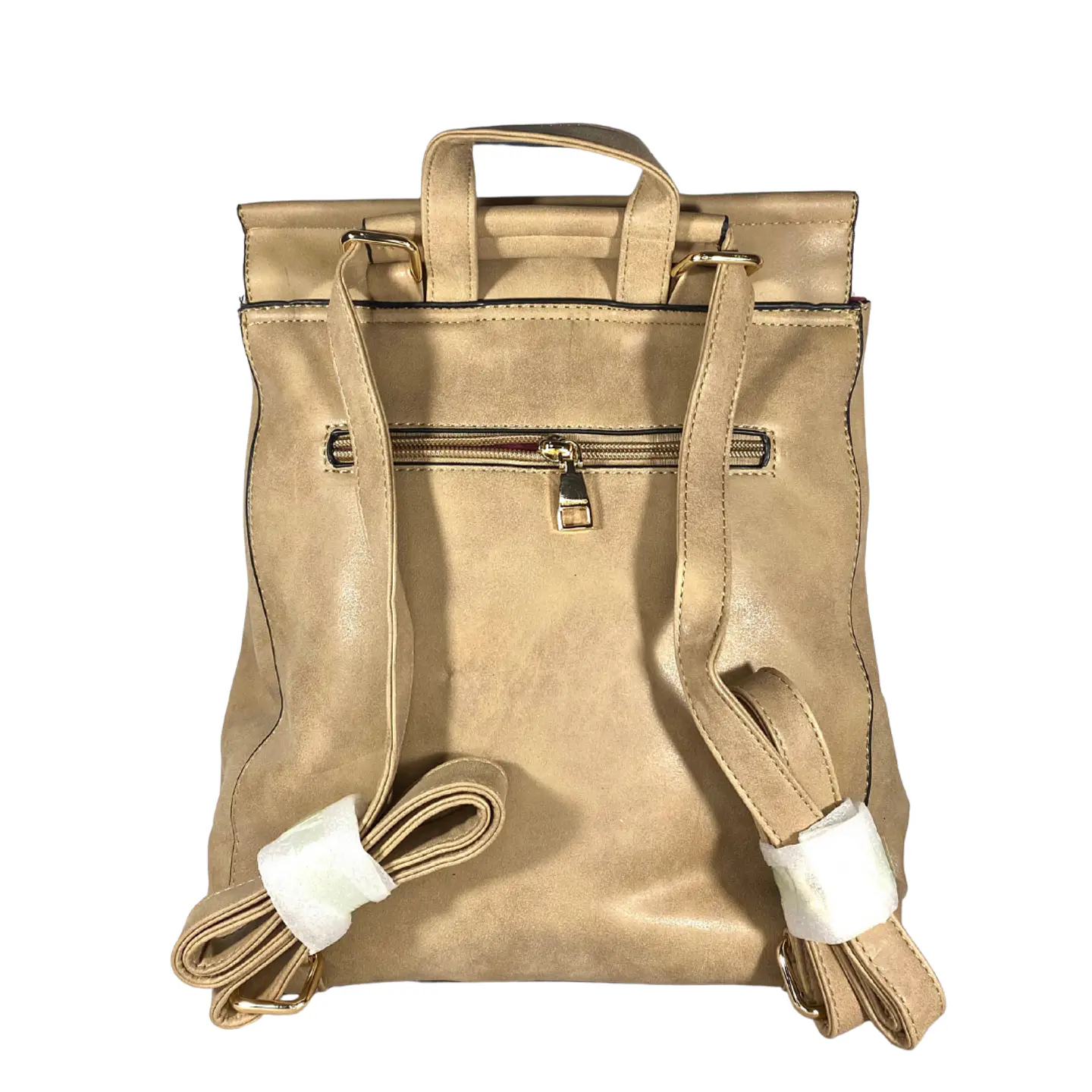 Mochila y Cartera Eco Cuero beige 7