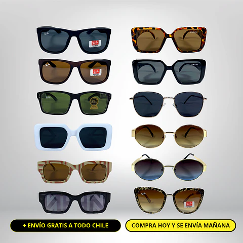 Pack Mayorista 12 Lentes surtidos IVA incluido (con envío gratis)