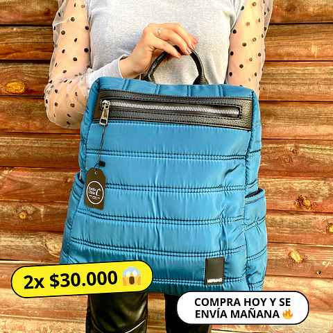 Mochila Puff Azul (capacidad Pc 14