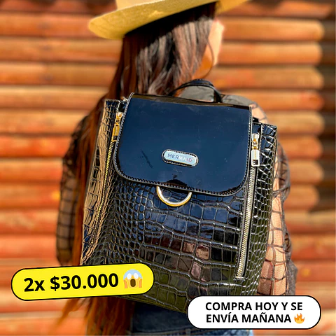 Mochila Charol Negro 1