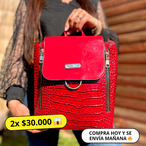 Mochila Charol Roja 1