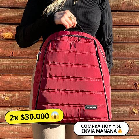 Mochila Puff roja 1