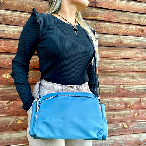 Bandolera Puff Grande Azul 5