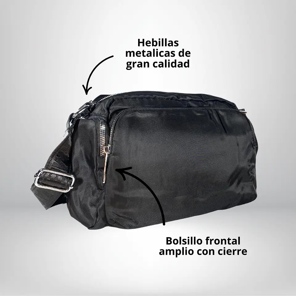 Bandolera Puff Grande negra 3