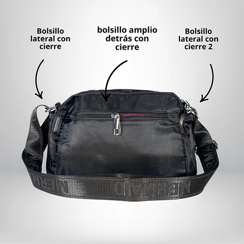 Bandolera Puff Grande negra 4
